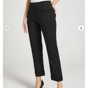 Betabrand 2XL Black Straight Cropped Women’s Pants Workwear Boss Babe